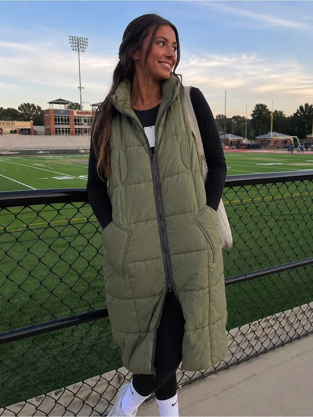 Free people On The Move Packable Puffer Vest seagrass green